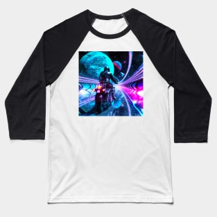 Space Rider across the Galaxies Baseball T-Shirt